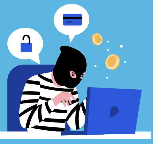 Representación de ciberfraude bancario y robo de datos en Jalisco.