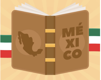 Constitución Política de los Estados Unidos Mexicanos abierta, mostrando los artículos 1, 103 y 107, con elementos de justicia al fondo, simbolizando la base legal del juicio de amparo.