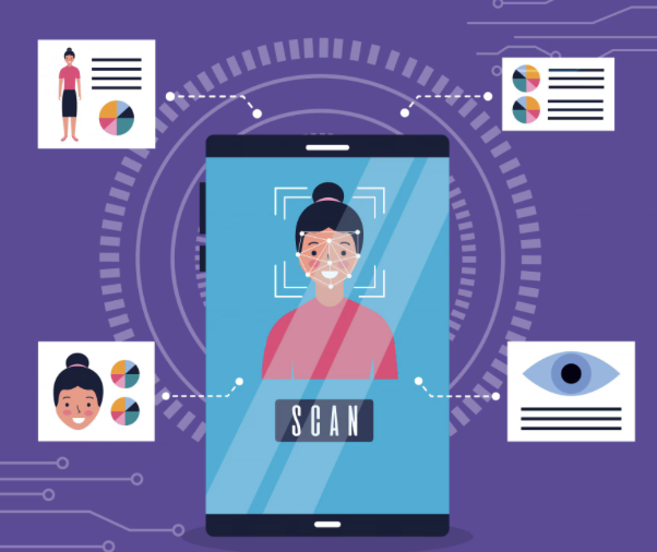 Interface de plataforma digital INM mostrando verificación facial y firma electrónica para visa de trabajo