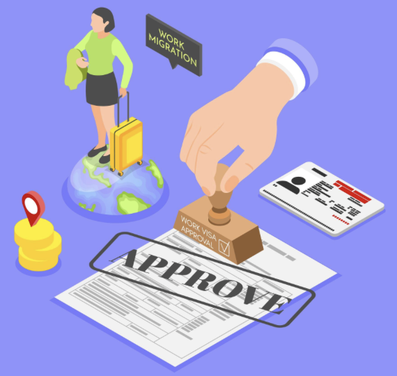 Documentos oficiales para visa de trabajo México con sellos INM y autorización laboral